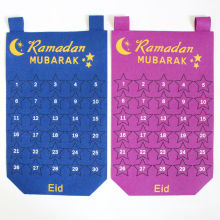 Fabric wall calendar Eid Mubarak countdown calendar for Eid and Ramadan